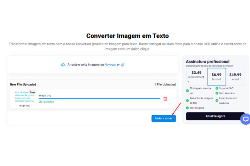 Converter imagem em texto gratuito